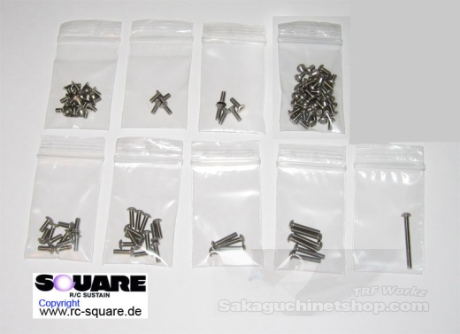 Square Xray T2 008 Titanium Screw Set