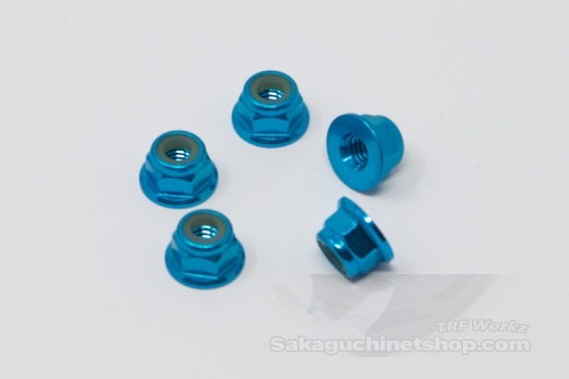 Square SGE-04FTB Aluminum Wheelnuts Tamiya Blue (5Pcs)