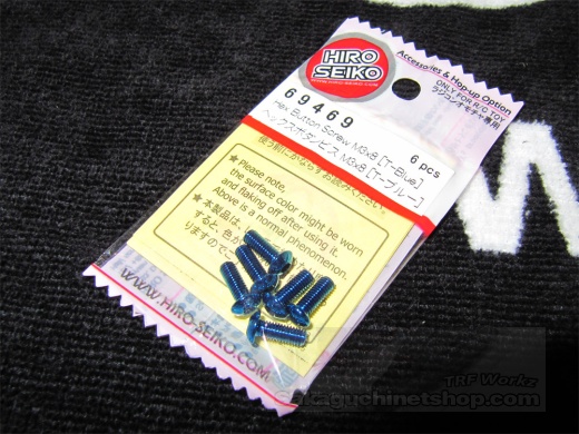 Hiro Seiko Steelscrew T-Blue M3 Button-Head 3x8mm (6 pcs.)