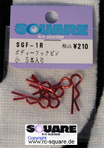Square SGF-01R Body Pins Red