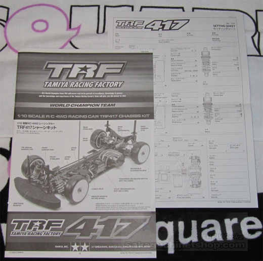 Tamiya TRF417 Manual + Setting Sheet