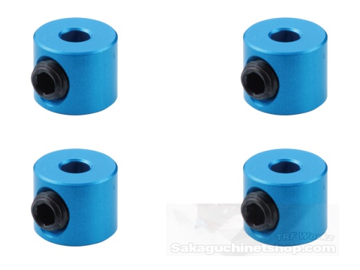 Square SGX-17TB Alu Stabilizer Rod Stoppers (4) Light Blue