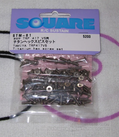 Square STM-61 Tamiya TRF417V5 42240 Titanium screw set