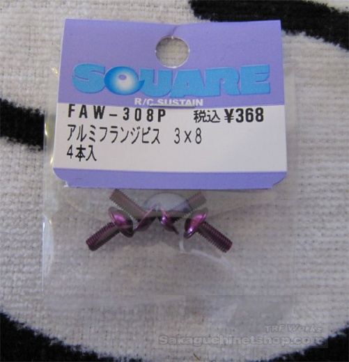Square FAW-308P Flanged Aluscrew Purple Button-Head M3x8mm