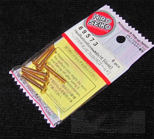 Hiro Seiko Steelscrew Gold M3 Button-Head 3x16mm (6 pcs.)