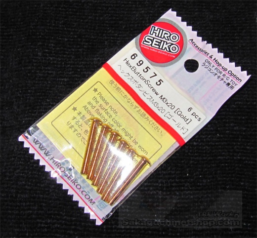 Hiro Seiko Steelscrew Gold M3 Button-Head 3x20mm (6 pcs.)