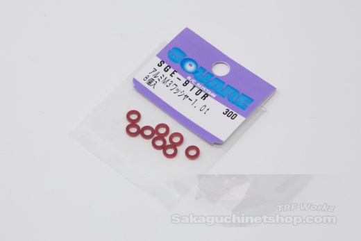 Square SGE-910R Aluspacer 3x5.5 x 1.0mm Rot