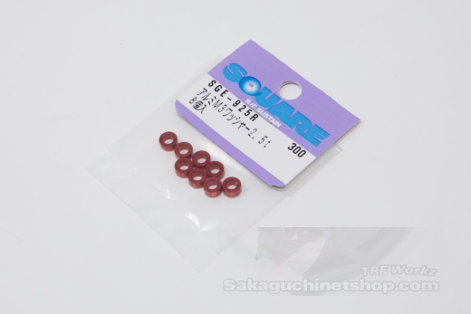 Square SGE-925R Aluspacer 3x5.5 x 2.5mm Red