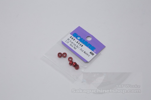 Square SGX-930R Aluspacer 3x5.5 x 3.0mm Red