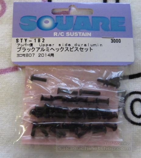 Square STY-182 Yokomo BD7 2014 Black Alu screw set