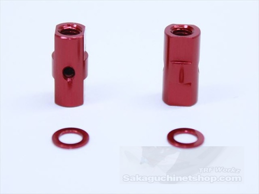 Square SGE-5010R Alu Post Set M3x5.0 x 10.5mm Red