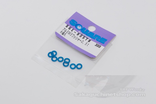 Square SGE-905TB Aluspacer 3x5.5 x 0.5mm Tamiya Blau