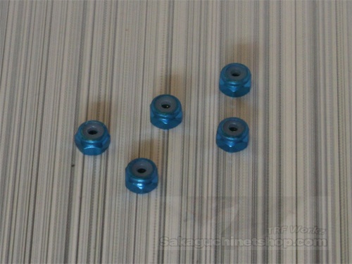 Square SGE-12TB Aluminum M2 Nuts Tamiya Blue (5 Pcs)