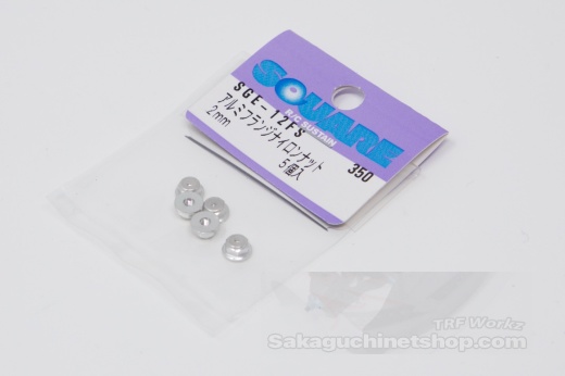 Square SGE-12FS 2mm Alumuttern m. Flansch Silber