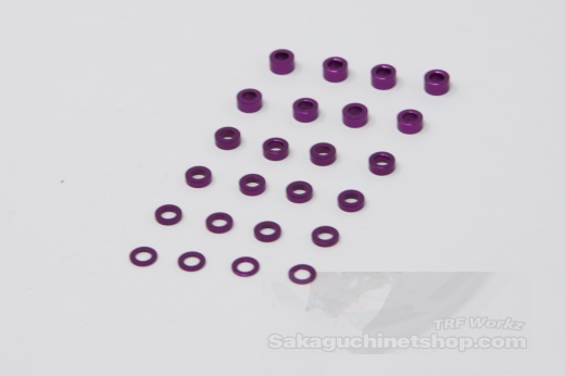 Square SGE Aluspacerset 3x5.5mm (24 Stck) Purple