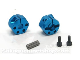 Square TGE-1208 Tamiya Alu wheel hubs 8mm blue