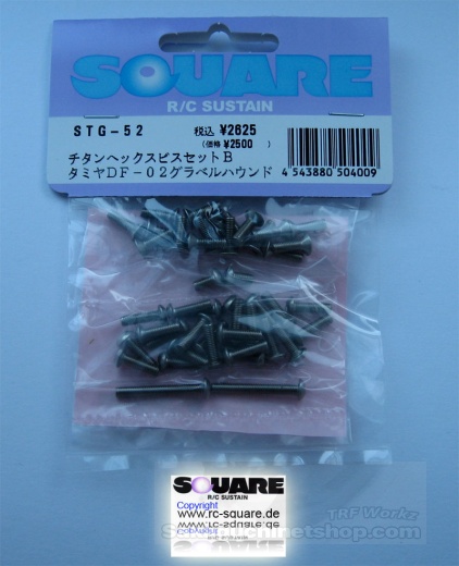 Square STG-52 Tamiya DF-02 DF02 Titanium screw set