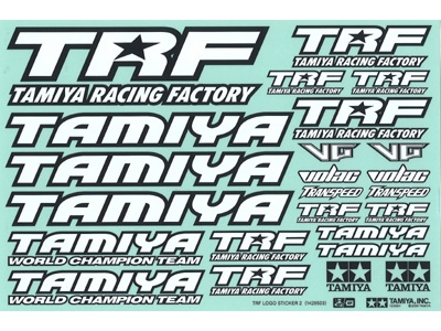 Tamiya 42164 TRF Sticker Typ C (White / Black)