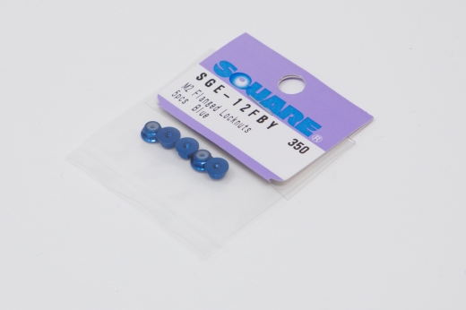 Square SGE-12FBY Flanged Aluminum M2 Nuts Yokomo Blue (5 Pcs)