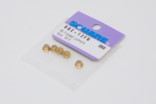 Square SGE-12FG 2mm Alumuttern m. Flansch Gold