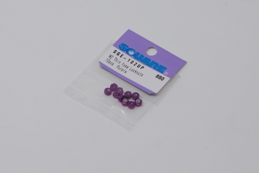 Square SGE-102UP Aluminum M2 Nuts Purple (10 Pcs) Low Height