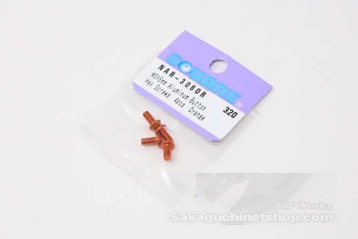 Square Aluscrew Orange Button-Head M3x6mm