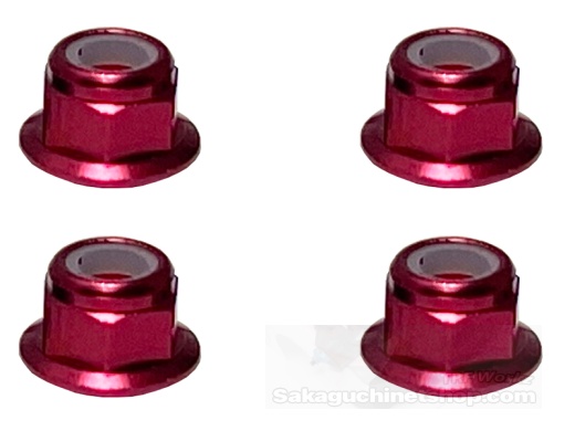 Square SGX-04FR Aluminum Wheelnuts Red (4 Pcs.)