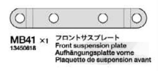 Tamiya 13450618 TT-02 SRX Front Suspension Plate