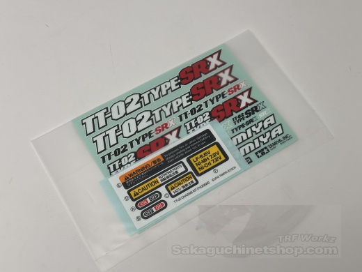 Tamiya 1424540 TT-02 SRX Decal Sheet (incl. Warning stickers)