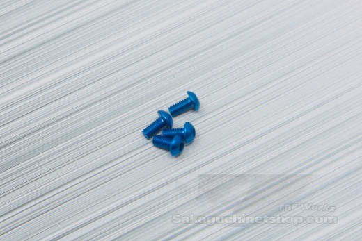 Square Aluscrews Blue Button-Head 4 pcs. M3x6mm