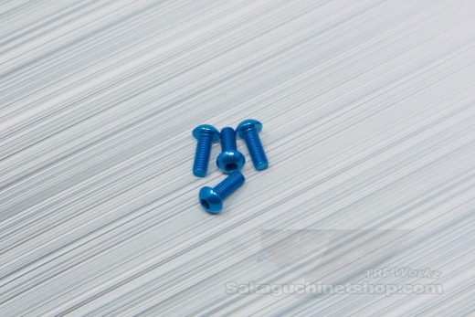 Square Aluscrews Blue Button-Head 4 pcs. M3x8mm