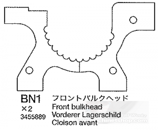 Tamiya 13455889 TRF415MSX / MSXX Vorderes Lagerschild (Vorderer Bulkhead)