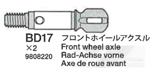 Tamiya 19808220 TRF511 Radachsen Vorne (2 St.)