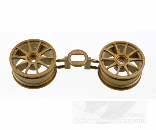 Tamiya 300445837 One-Piece 10-Spoke Wheels Gold 26mm (+2mm Offset)
