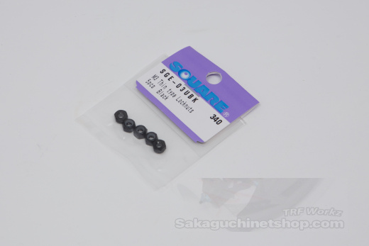 Square SGE-03UBK Aluminum M3 Nuts Black (5 Pcs)