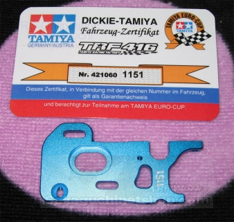 Tamiya 3454524 TRF416 Motor-mount Bulkhead + Certificate