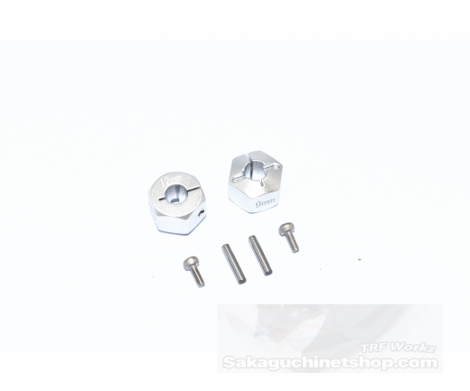 Carson 500530929 Alu Wheel Hubs (Clamp Type) 9mm (Silver)