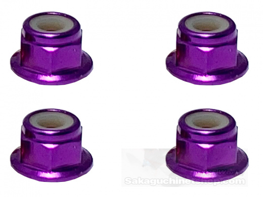 Square SGX-04FP Aluminum Wheelnuts Purple (4 Pcs.)