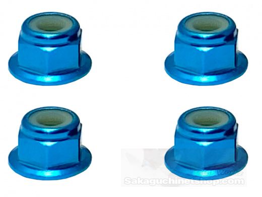 Square SGX-04FTB Aluminum Wheelnuts Light Blue (4 Pcs.)