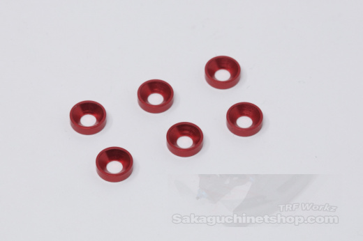 Square SGX-8R 3mm Alu-Senkkopfspacer Rot