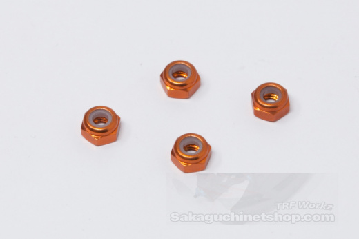 Square SGX-03UOR 3mm Alumuttern Flach Orange (4 St.)