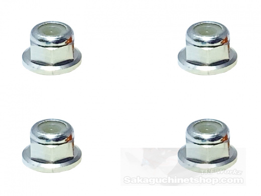 Square SGX-03FS Aluminum M3 Flanged Nuts Silver (4 Pcs.)