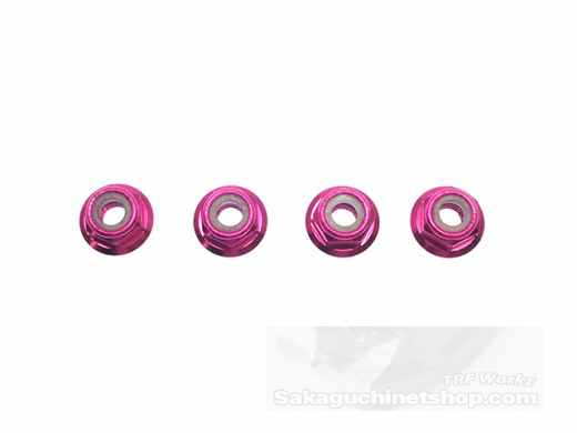 Square SGX-04UFPK Aluminum Wheelnuts Red (Low Height) (4Pcs) Pink