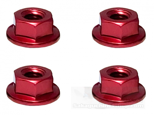 Square SGX-04SS Alu Wheelnuts Red (Sawteeth)