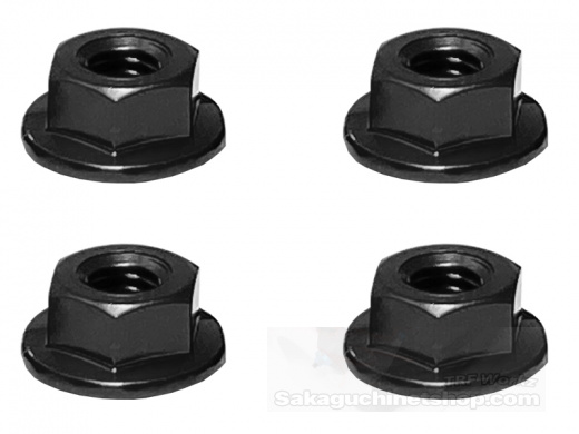 Square SGX-04SBK Alu Wheelnuts Black (Sawteeth)