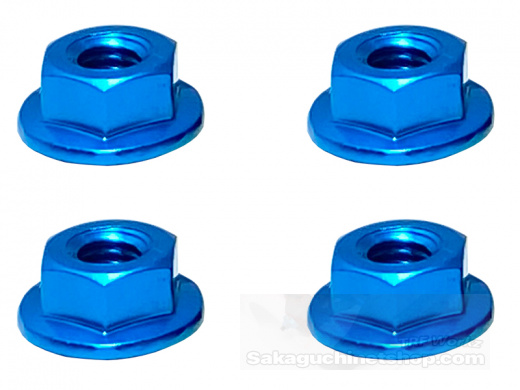 Square SGX-04STB Alu Wheelnuts Light Blue (Sawteeth)