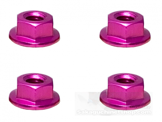 Square SGX-04SPK Alu Wheelnuts Pink (Sawteeth)