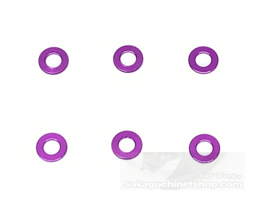 Square SGX-2605P M2.5 Spacer 2.6 x 5.0 x 0.5mm (6 pcs.) - Purple