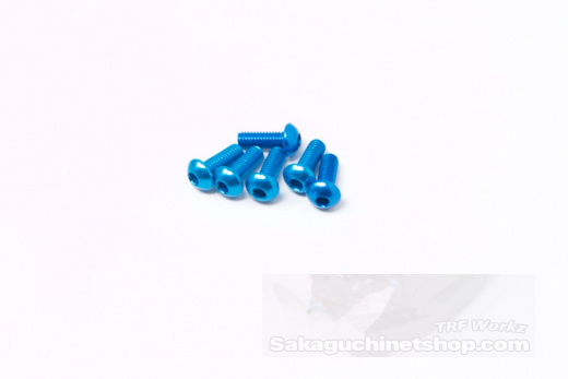 Square NAX-308TB Aluschrauben Tamiya Blau Linsenkopf ISO7380 6 St. M3x8mm