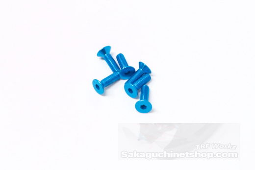 Square SAX-310TB Aluscrews Blue Countersunk-Head 6pcs. M3x10mm